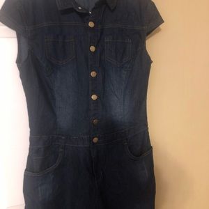 Button down bodysuit jumpsuit romper trousers